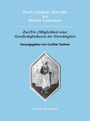 cover image of Nach Jacques Derrida und Niklas Luhmann
